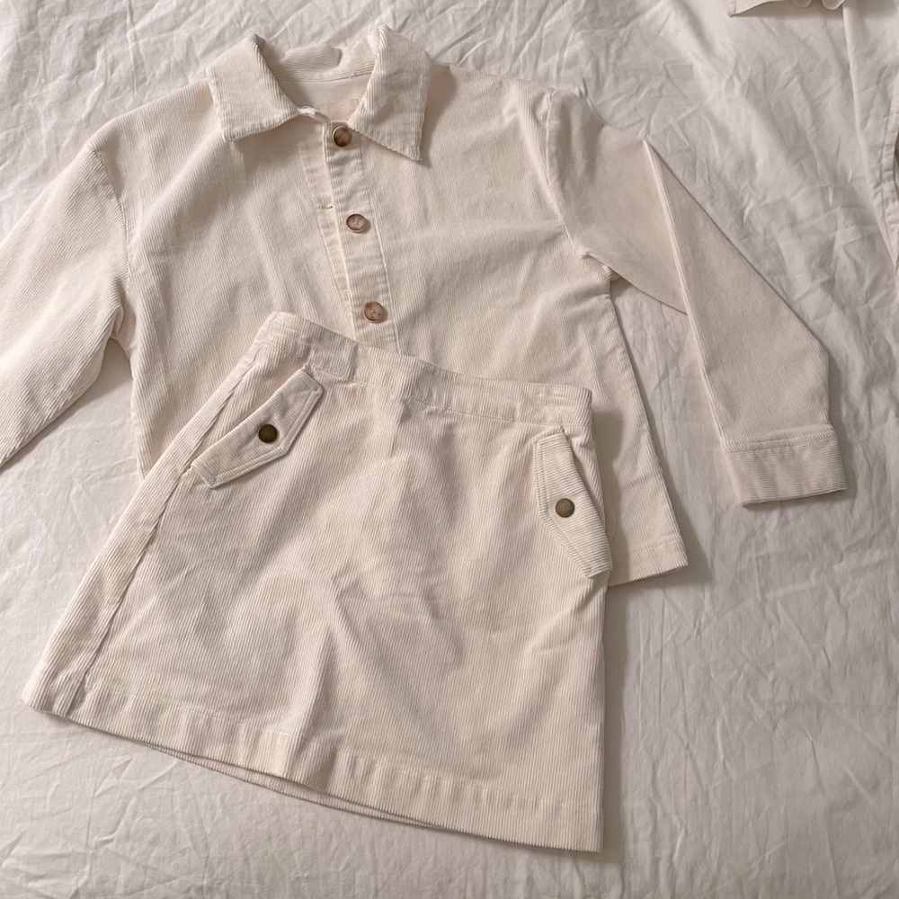 Copper key skirt and jacket